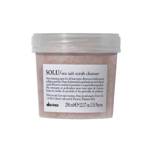 Davines Solu Sea Salt Scrub Cleanser 250ml – peeling solny do skóry głowy, głęboko oczyszczający i wspomagający usuwanie nadmiaru sebum.