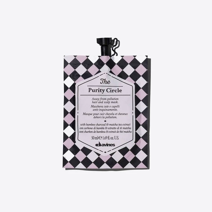 Davines The Purity Circle 50 ml – maska oczyszczająca do włosów, głęboko oczyszczająca skórę głowy i pasma, przywracająca świeżość i lekkość włosów.