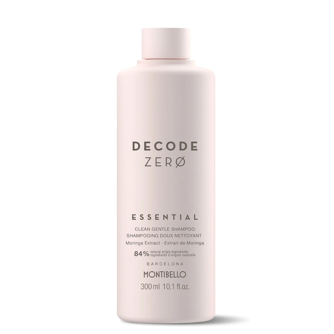 Montibello Decode Zero Essential 300 ml – naturalny wegański szampon oczyszczający z moringą i Quinoa, ochrona koloru i nawilżenie