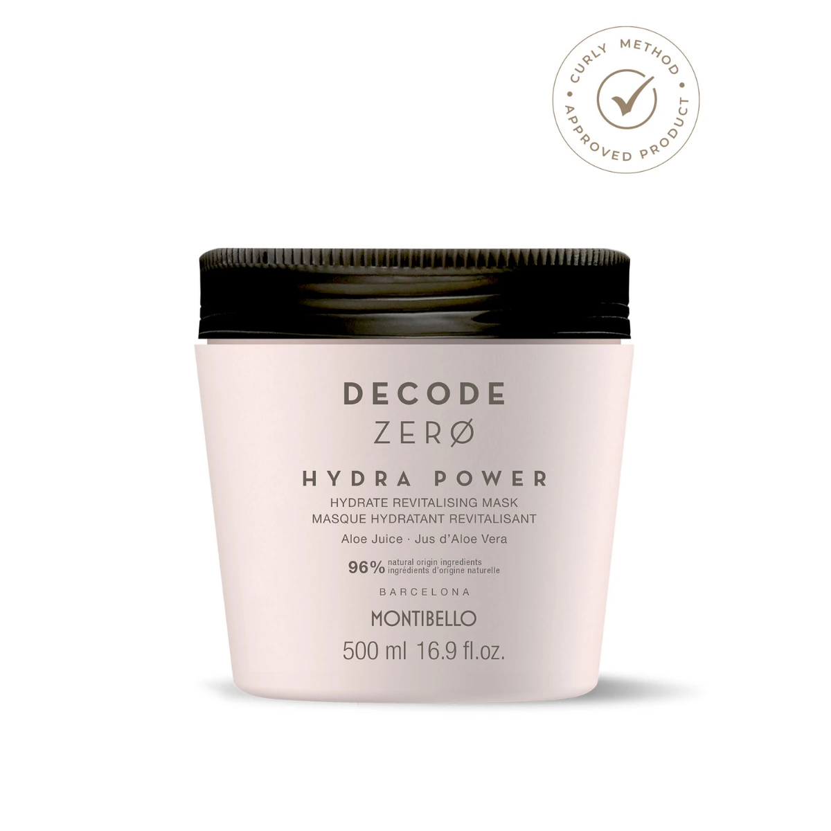 Montibello Decode Zero Hydra Power Mask 500 ml – profesjonalna maska nawilżająca do włosów suchych i puszących się