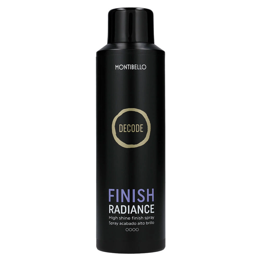 Montibello DECODE Finish Radiance 200 ml – spray nabłyszczający do włosów z efektem tafli, nadający intensywny połysk i wygładzenie włosów