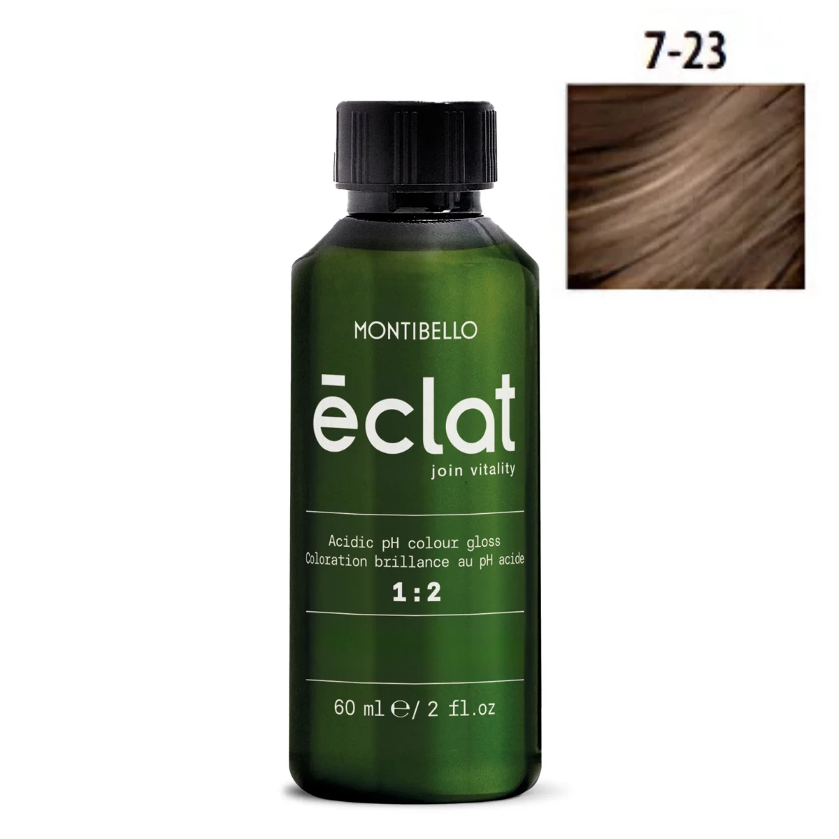 Farba Montibello Éclat 7.23 – beżowo-złoty blond bez amoniaku, z technologią roślinnych protein i witaminy C