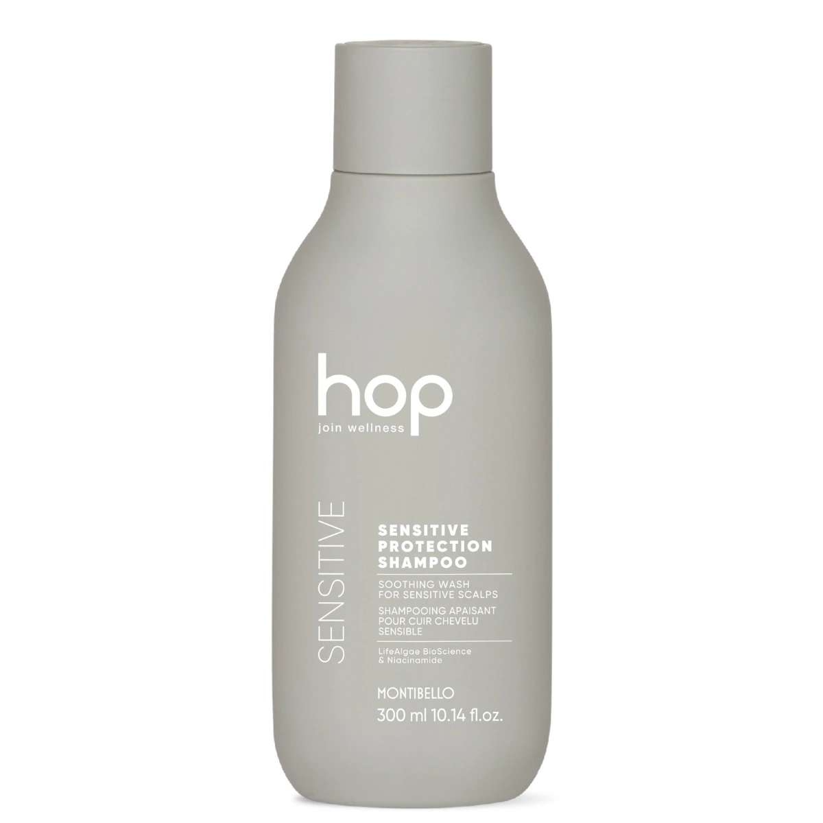Montibello HOP Sensitive Protection Shampoo 300ml - ochronny szampon do wrażliwej skóry głowy z niacynamidem i aloesem