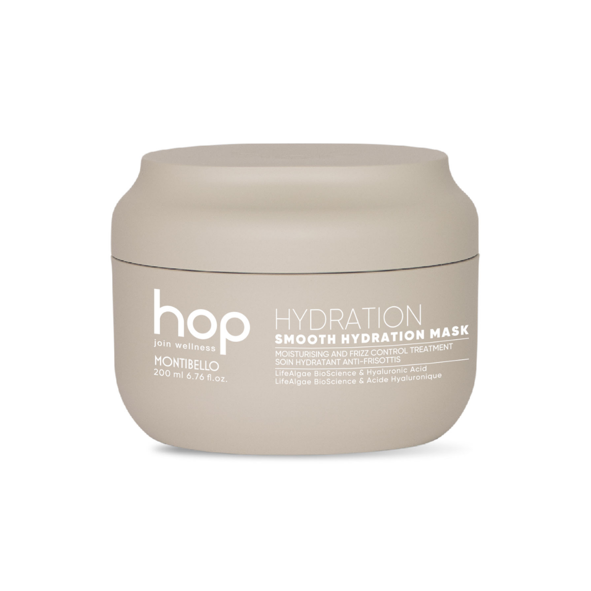 Montibello HOP Smooth Hydration Mask 200 ml – nawilżająca maska do włosów suchych i puszących się z kwasem hialuronowym
