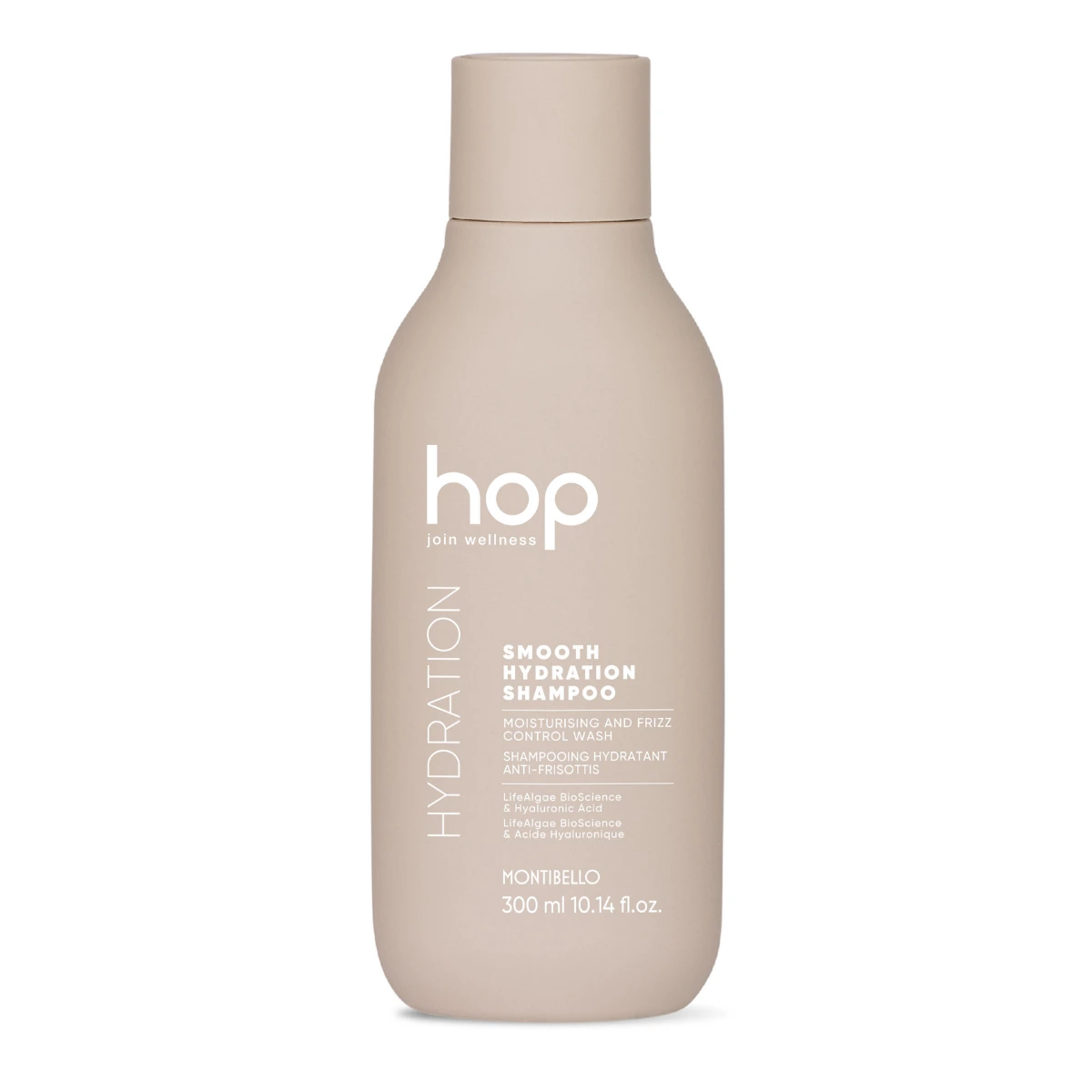 Montibello HOP Smooth Hydration Shampoo 300 ml – nawilżający szampon do włosów suchych i puszących się z kwasem hialuronowym i nasionami chia