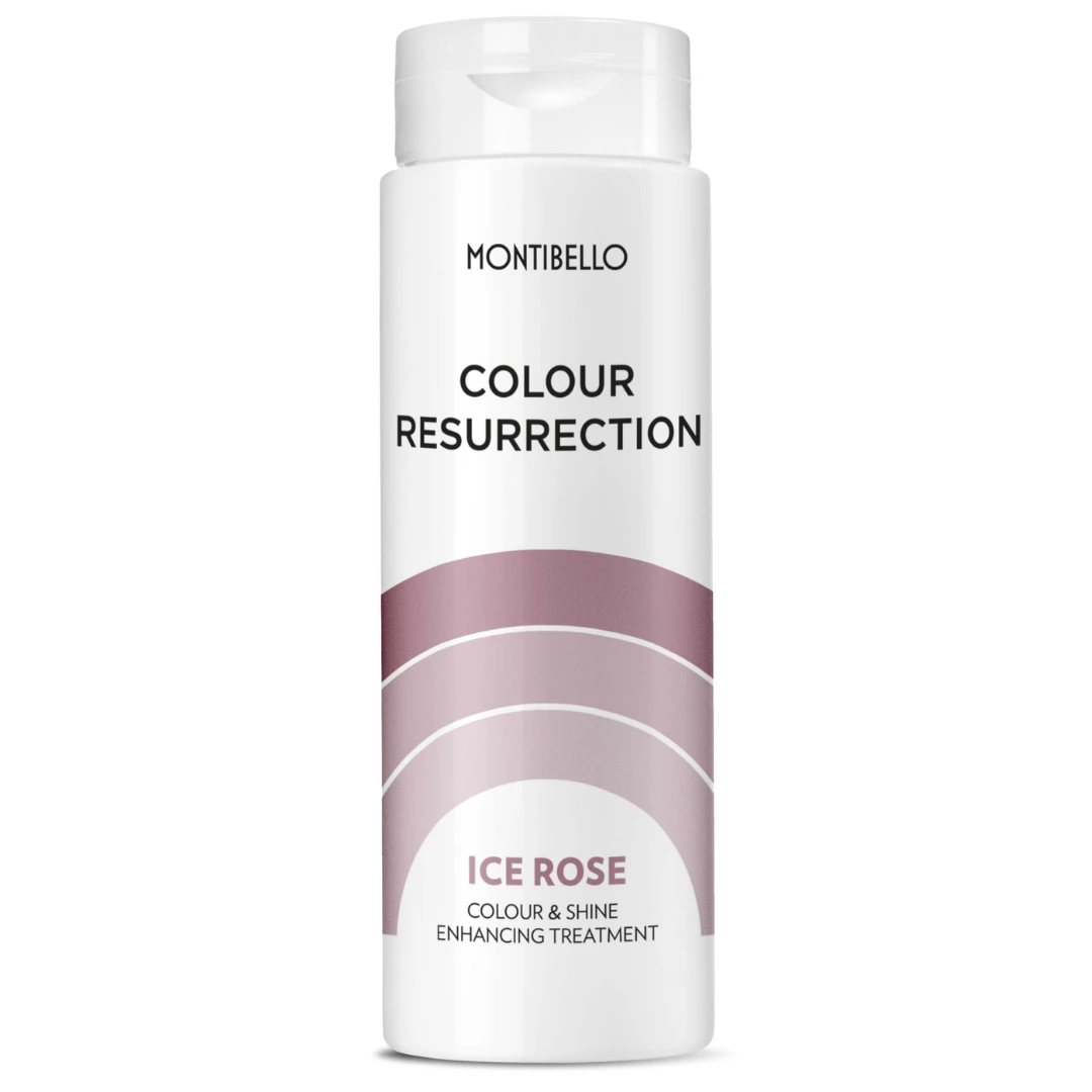 Montibello Colour Resurrection Ice Rose 150 ml – koloryzująca odżywka do włosów blond i farbowanych, nadaje różowo-koralowy odcień, neutralizuje ciepłe tony i przywraca blask.
