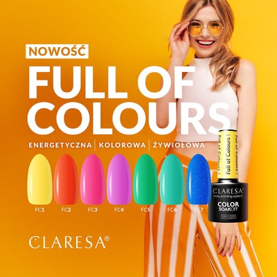 CLARESA Lakier hybrydowy Full of colours 4 -5g