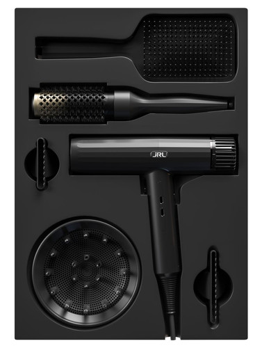 JRL Forte Pro 2020H czarna suszarka do włosów z jonizacją + szczotka do modelowania + szczotka do włosów