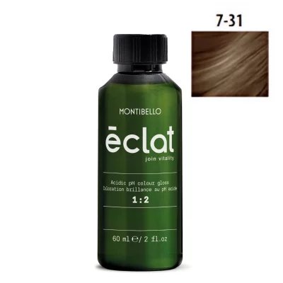 Farba Montibello Éclat 7.31 kwaśna rewitalizująca złocisto-popielaty blond 60 ml