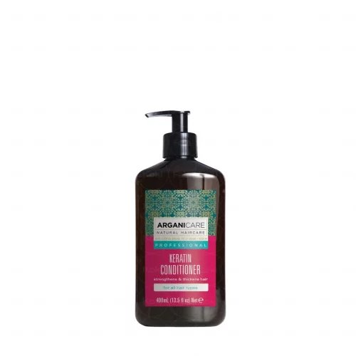 Arganicare Keratin 400 ml – Odżywka odbudowująca z keratyną do włosów suchych, zniszczonych i farbowanych