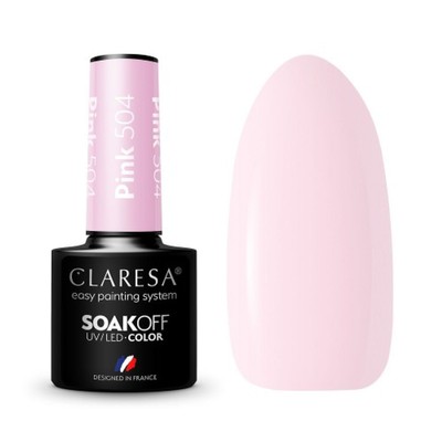 CLARESA Lakier hybrydowy PINK 504 -5g