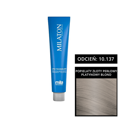 Mila Professional Milaton High Cover farba do włosów 10.137 Popielaty złoty perłowy platynowy blond 100 ml
