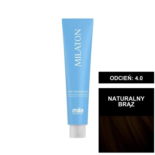 Mila Professional Milaton High Cover Natural farba do włosów 4.0 Naturalny brąz 100 ml