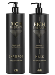 Zestaw Maska + Szampon do włosów Rich Therapy Mila 1000 ML