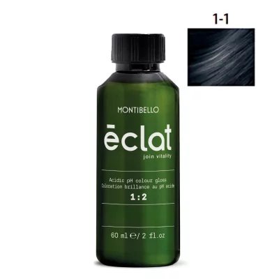 Montibello Éclat 1.1 Niebiesko-Czarny 60 ml – Rewitalizująca farba bez amoniaku dla głębokiego chłodnego odcienia