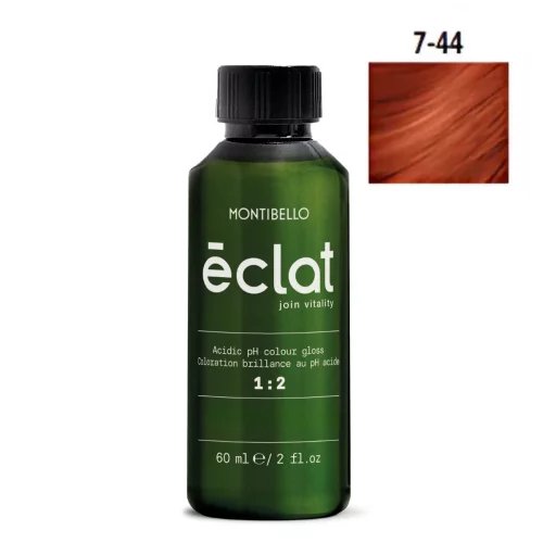 Farba Montibello Éclat 7.44 kwaśna rewitalizująca intensywny miedziany blond 60 ml