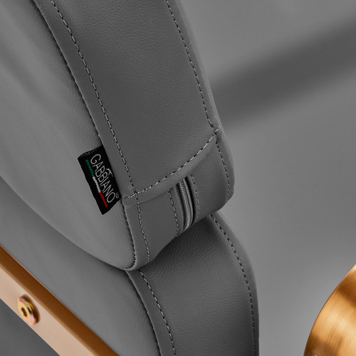 Gabbiano fotel fryzjerski Porto złoto Szary