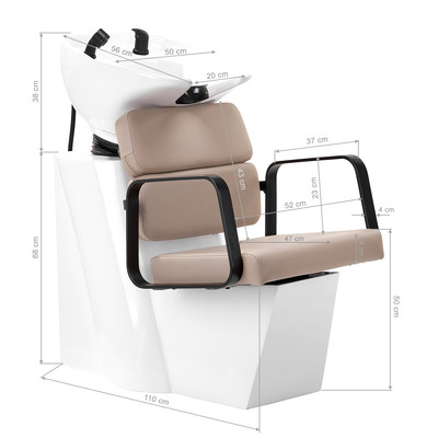 Gabbiano myjnia fryzjerska Porto czarno Beżowy