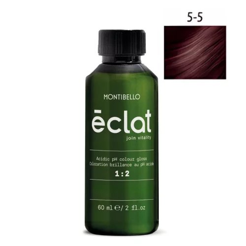 Montibello Éclat 5.5 Mahoniowy Jasny Brąz 60 ml – Farba bez amoniaku dla ciepłego, głębokiego blasku
