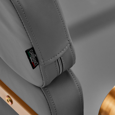 Gabbiano fotel fryzjerski Porto złoto Szary