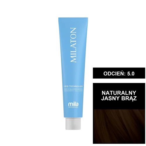Mila Professional Milaton High Cover Natural farba do włosów 5.0 Naturalny jasny brąz 100 ml