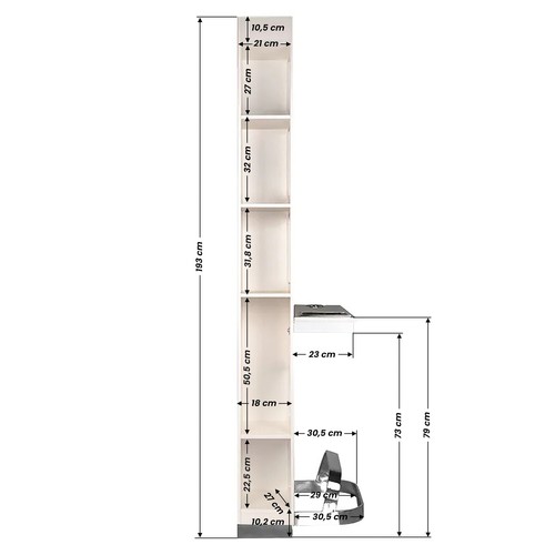 Gabbiano konsola fryzjerska B058 perłowa