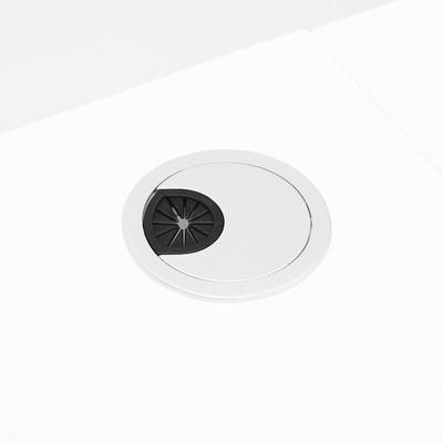 Biurko kosmetyczne 312 z pochłaniaczem kasetowym białe lewe