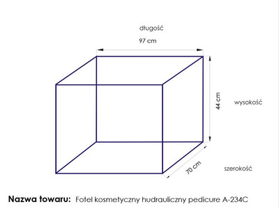 Fotel kosmetyczny hyd. A 234C pedi biały
