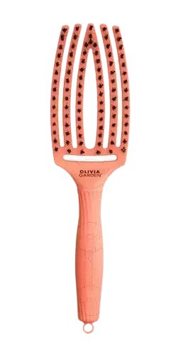 Olivia Garden FingerBrush Coral Medium – Profesjonalna szczotka do włosów z elastycznym korpusem i jonizowanymi włóknami
