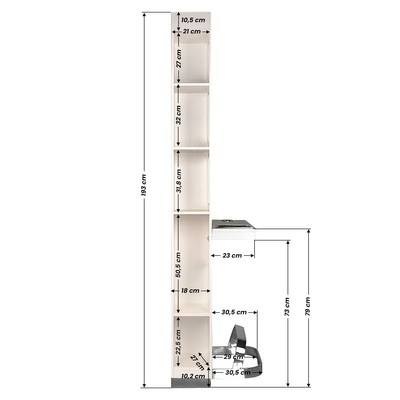 Gabbiano konsola fryzjerska B058 perłowa