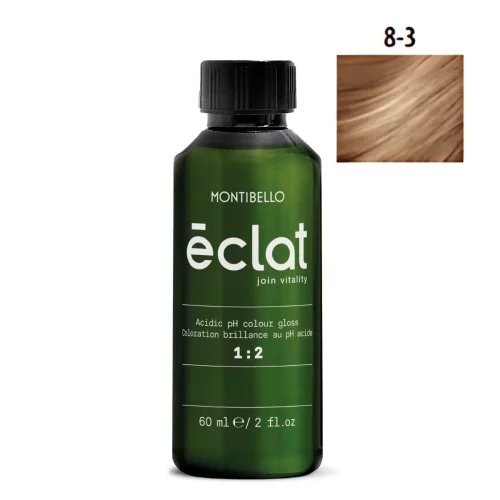 Montibello Éclat 8.3 – Złoty jasny blond – farba demipermanentna bez amoniaku 60 ml