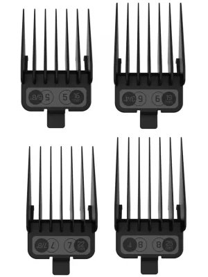 JRL – Nasadki dystansowe L – Do maszynki Fresh Fade 2020C / 2020C-G – Zestaw 4 sztuki do dłuższego strzyżenia i blendowania