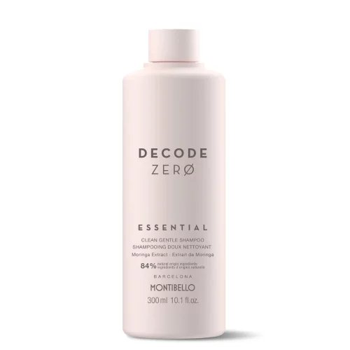 MONTIBELLO Decode Zero Essential 300 ml – naturalny, wegański szampon oczyszczający z moringą, Quinoa i ochroną koloru