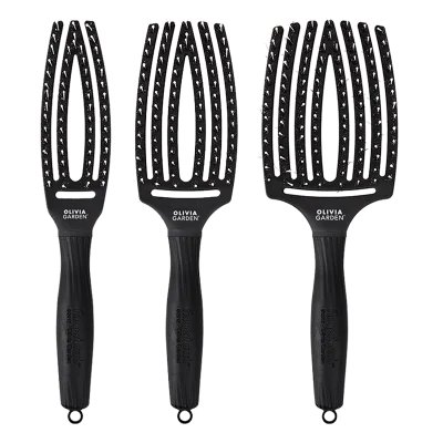 OLIVIA GARDEN BLACK LABEL Zestaw szczotek do rozczesywania SUPREME / FLEX / PADDLE