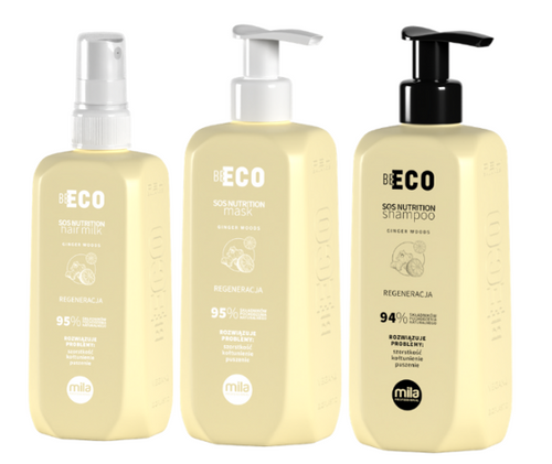 Zestaw do zniszczonych włosów Nutrition Mila Be Eco 250ml : Szampon + Mleczko + Maska