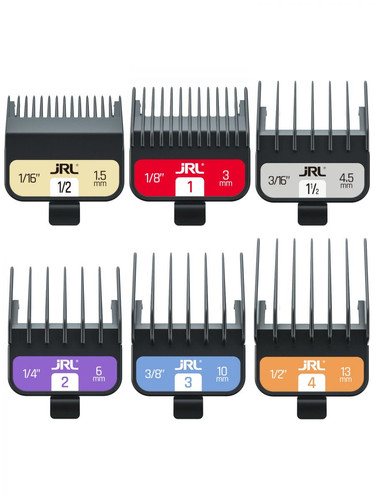 JRL – Guard-5 – Zestaw 6 nasadek z podwójnym magnesem – Do maszynek Fresh Fade 2020 – Precyzyjne fade’y i blendy w każdym rozmiarze