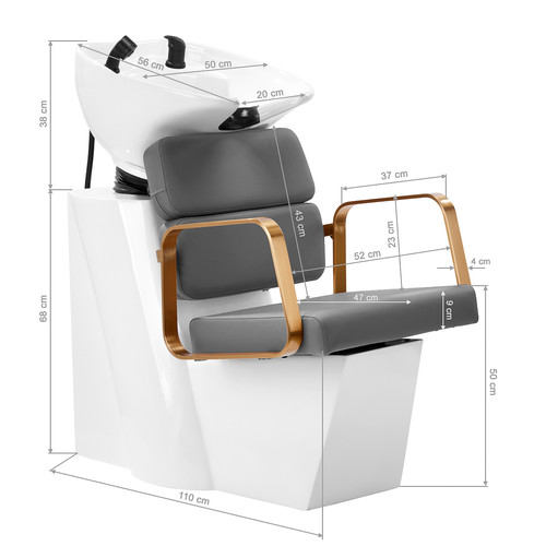 Gabbiano myjnia fryzjerska Porto złoto Szary