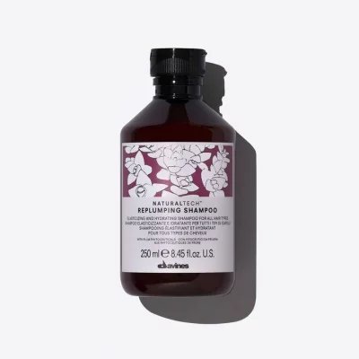 Davines NaturalTech Replumping Shampoo 250 ml -  Nawilżający, wzmacniający szampon do włosów