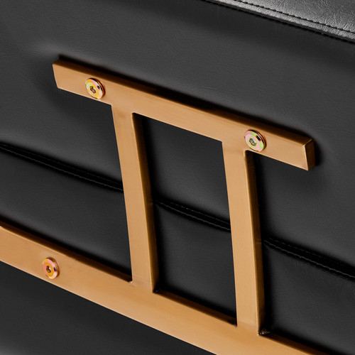 Gabbiano fotel fryzjerski Porto złoto Czarny