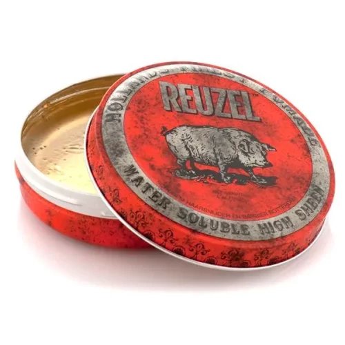 Reuzel – Red Pomade – Pig 95 g – Czerwona pomada wodna o średnim chwycie i wysokim połysku