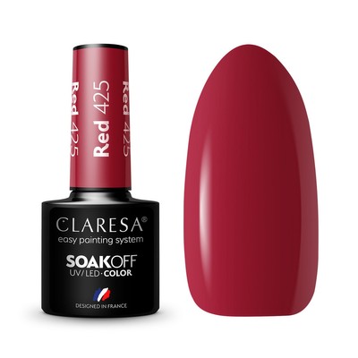 CLARESA Lakier hybrydowy RED 425 -5g