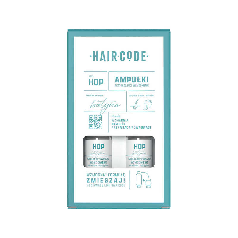 Ampułki aktywizujące wzmocnienie do włosów Hair Code HOP 4x5ml