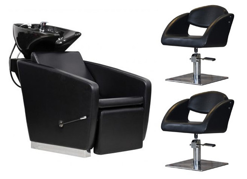 Zestaw Fryzjerski - 2 Fotele ALANI + Myjnia VASTO