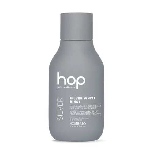 Montibello HOP Silver White Rinse 200 ml – rozświetlająca płukanka do włosów siwych i platynowych