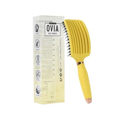 Sister Young OVIA BV LEMON – Szczotka do włosów z włosiem dzika i nylonowymi igłami
