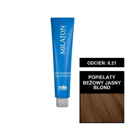 Mila Professional Milaton Classic farba do włosów 8.21 Popielaty beżowy jasny blond 100 ml