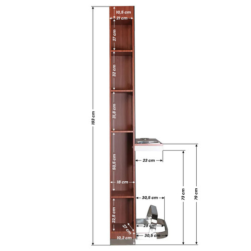 Gabbiano konsola fryzjerska B058 czereśnia