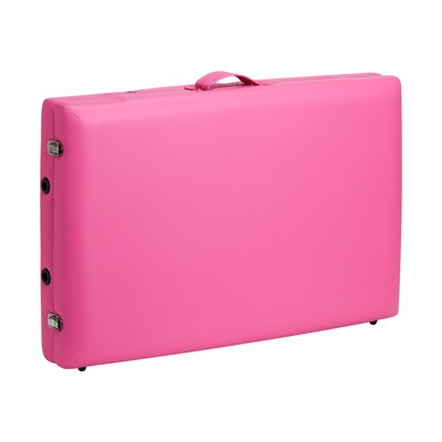 Stół składany do masażu aluminiowy komfort Activ Fizjo 2 segmentowe róż czarne aluminium