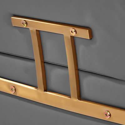 Gabbiano fotel fryzjerski Porto złoto Szary