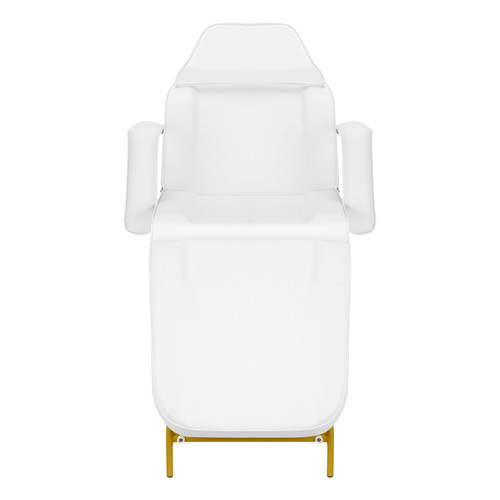 Fotel kosmetyczny 557G z kuwetami złoto biały